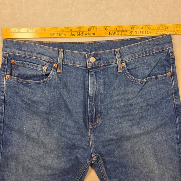 Levi Strauss 505 Regular Fit Mens Jeans W38 L30 Blue Denim Classic - Picture 8 of 15